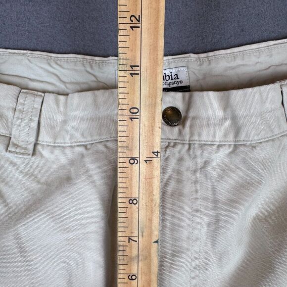 Columbia Mens 38x30 Sand White Utility Cargo Pants Cotton Polyester ROC AM8142 - Picture 6 of 11
